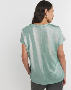 Mint V Neck Foil T-Shirt