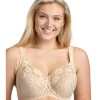 Miss Mary of Sweden Jacquard & Lace Underwired Bra Beige