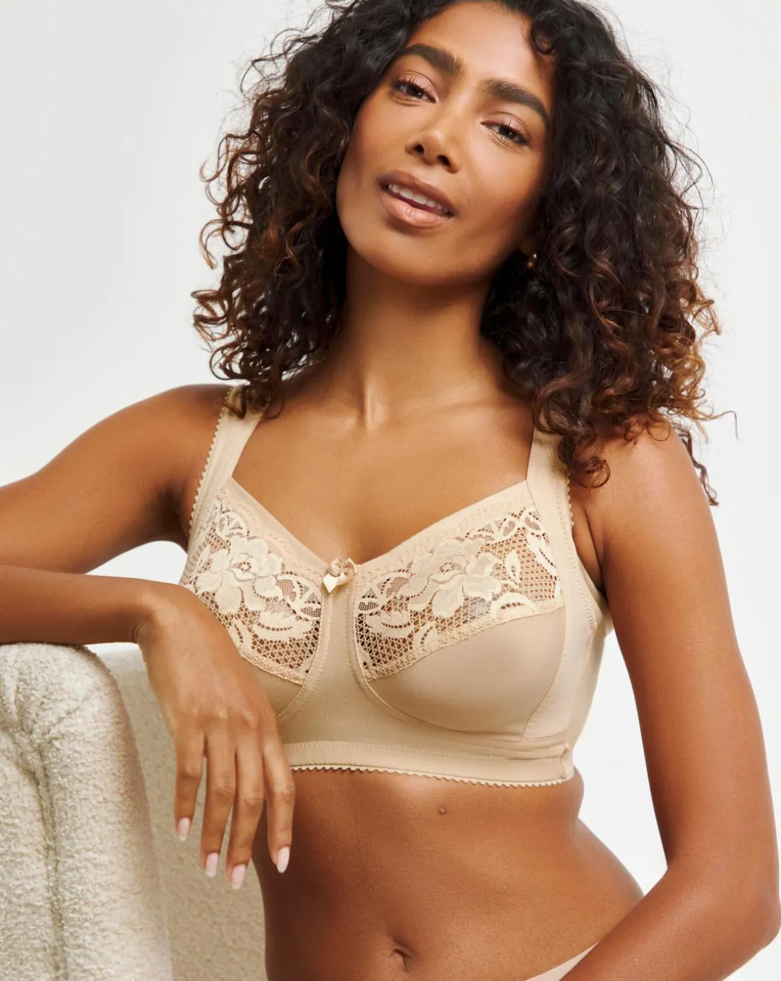 Miss Mary of Sweden Lovely Lace Non Wired Support Bra Skin