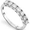Moissanite 9 Carat Gold 1 Carat Half Eternity Ring