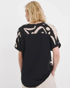 Mono Woven Front Longline Top