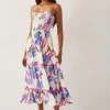 Monsoon Fiona Floral Bandeau Midi Dress