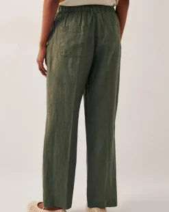 Monsoon Jolie Short Wide Leg Linen Trousers