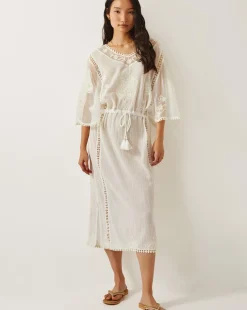 Monsoon Lena Embroidered Kaftan Dress