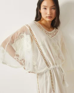 Monsoon Lena Embroidered Kaftan Dress