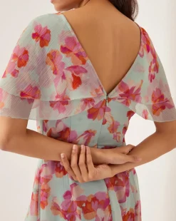 Monsoon Marlene Floral Print Midi Dress