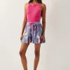 Monsoon Monika High-Waisted Floral Print Shorts
