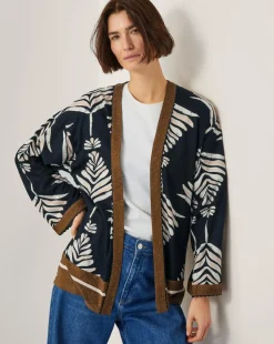 Monsoon Pamela Print Linen-Blend Jacket