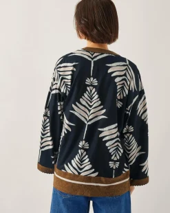 Monsoon Pamela Print Linen-Blend Jacket