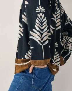 Monsoon Pamela Print Linen-Blend Jacket