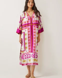 Monsoon Tina Summer Floral Maxi Kaftan Dress