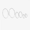 Mood Silver Polished Large Hoop Earrings - Pack Of 3