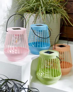 4 Multi-coloured Solar Lanterns
