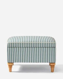 Naomi Stripe Storage Footstool