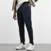 Navy Open Hem Joggers