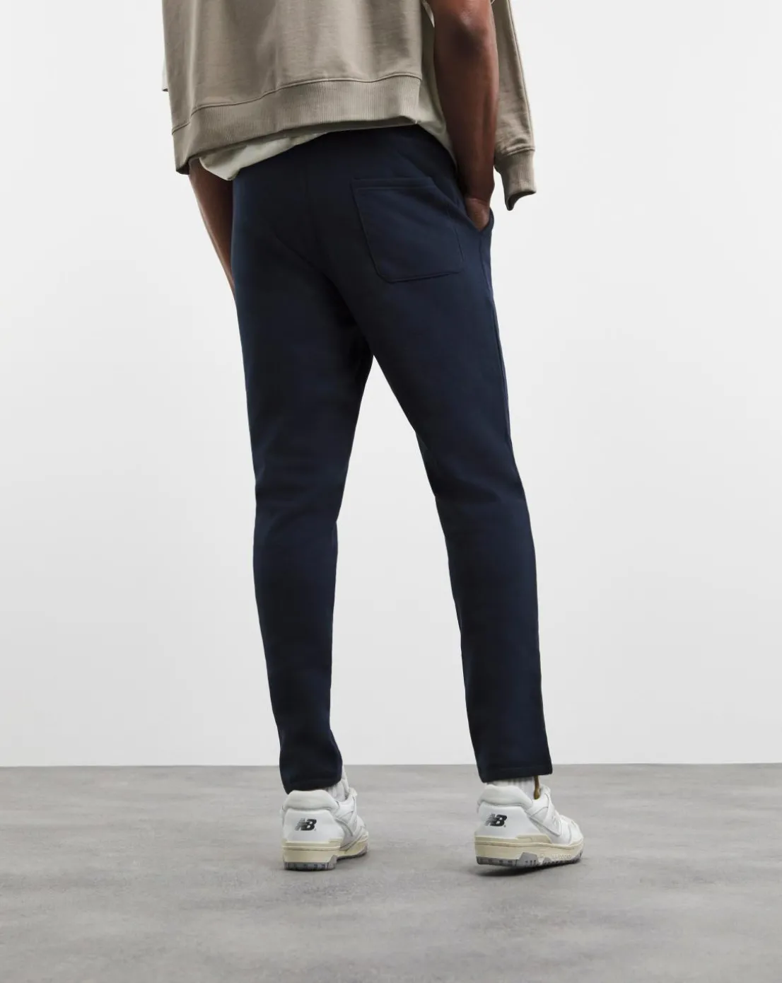 Navy Open Hem Joggers