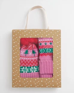 Novelty Fairisle Hat & Glove Gift Set