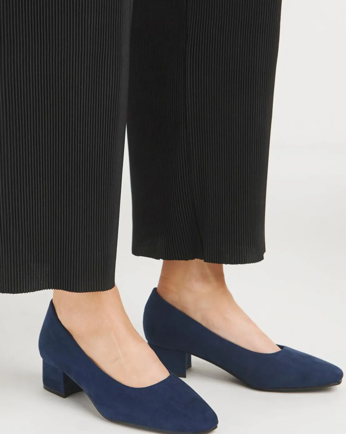 Orlia Flexi Sole Block Heel Court Shoes Extra Wide EEE Fit