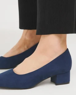 Orlia Flexi Sole Block Heel Court Shoes Extra Wide EEE Fit