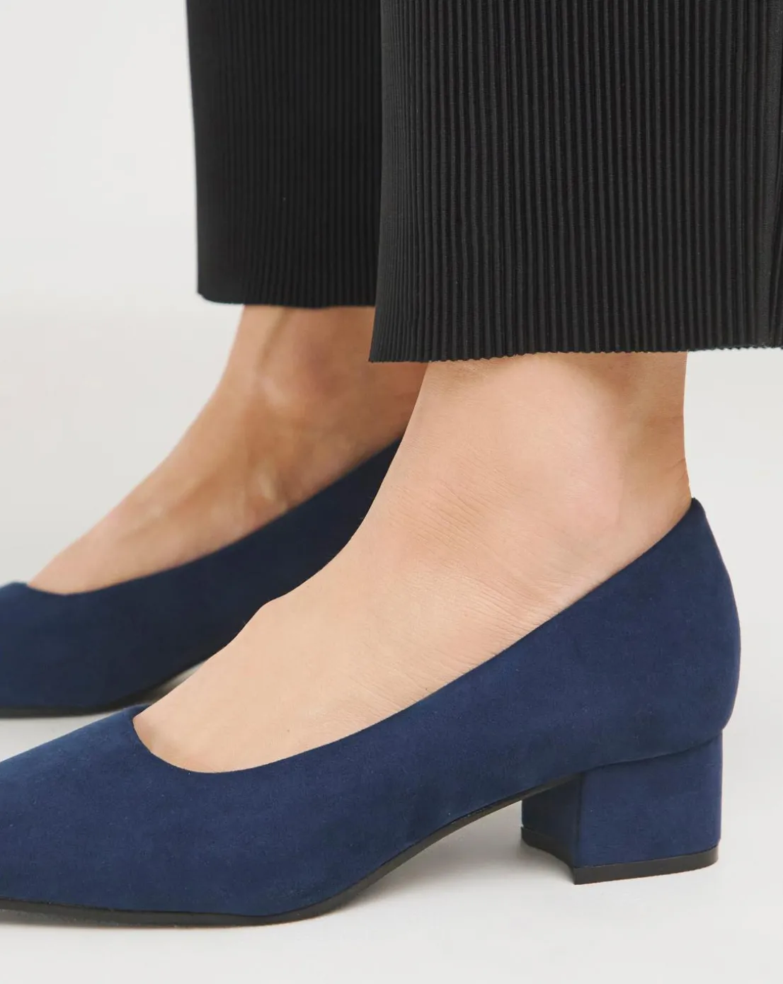 Orlia Flexi Sole Block Heel Court Shoes Extra Wide EEE Fit