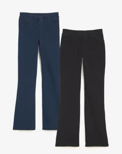 2 Pack Indigo/Black Bootcut Jeggings