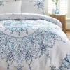 Paisley Print Crinkle Duvet Cover Set