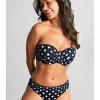 Panache Anya Riva Twist Bandeau Wired Bikini Top Navy Spot