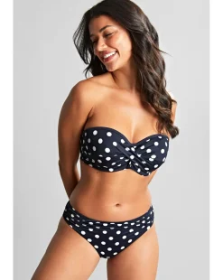 Panache Anya Riva Twist Bandeau Wired Bikini Top Navy Spot