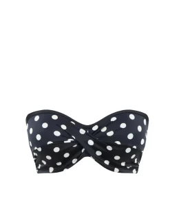 Panache Anya Riva Twist Bandeau Wired Bikini Top Navy Spot