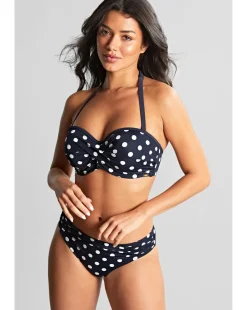 Panache Anya Riva Twist Bandeau Wired Bikini Top Navy Spot