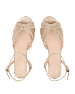 Paradox London Theresa Wide E Fit Kitten Heel Sandal