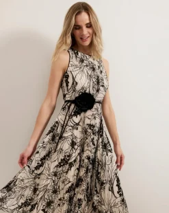 Phase Eight Sandra Printed Pleat Midi Dress