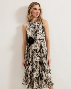 Phase Eight Sandra Printed Pleat Midi Dress