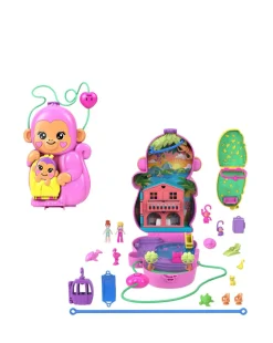 Polly Pocket Large Wearable Momma Monkey & Baby Playset