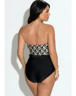 Pour Moi Casablanca Tummy Control Strapless Belted Swimsuit Mono