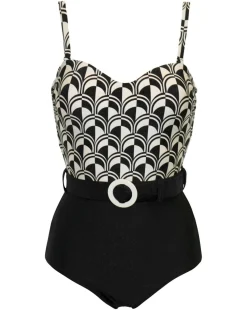 Pour Moi Casablanca Tummy Control Strapless Belted Swimsuit Mono