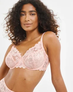 Pretty Secrets 2 Pack Daisy Lace Full Cup Bras B-G Blue/Pink
