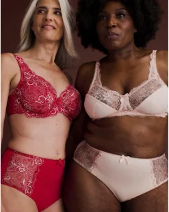 Pretty Secrets 2 Pack Ella Lace Full Cup Wired Bras C-H - Pink Multi