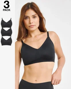 Pretty Secrets 3 Pack New Claire Micro Moulded Full Cup Non Wired Bras B-E