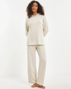 Pretty Secrets Lurex Ribbed Hooded Lounge Set