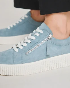 Quincy Side Zip Leather Trainer Extra Wide EEE Fit