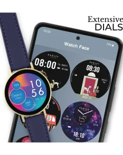 Radley Series 28 AMOLED Leather Strap Watch - Ink