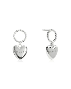 Radley Silver Plated Hanging Heart Earrings