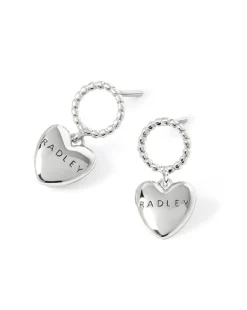 Radley Silver Plated Hanging Heart Earrings