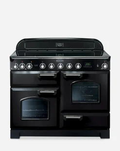 Rangemaster CDL110EIBL/C Deluxe 110 Induction Range Cooker Black & Chrome
