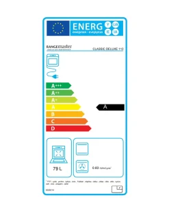 Rangemaster CDL110EIBL/C Deluxe 110 Induction Range Cooker Black & Chrome
