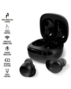 Reflex Active Series 36 Black Smart Watch and True Wireless Sound Earbud Set