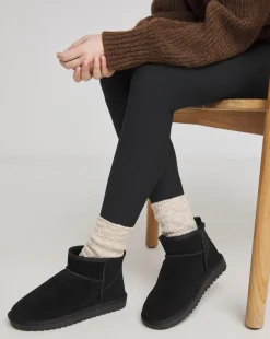 Renna Suede Low Cut Warm Lined Snug Boots Wide E Fit