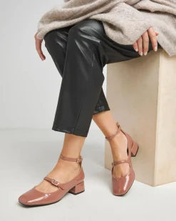 Reno Mary Jane Ankle Strap Block Heel Shoes Wide E Fit