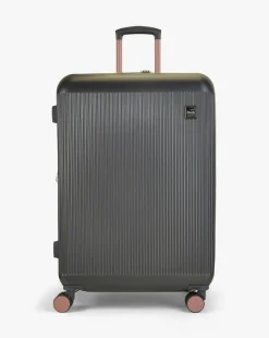 Rock Aria Large Suitcase - Charcoal with Rose Gold